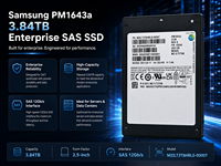 Untuk Samsung PM1643a MZILT3T8HBLS-00007 3.84TB Enterprise SAS SSD 2.5" 12Gb/s Dual Port V-NAND TLC 2100MB/s Solid State Drive
