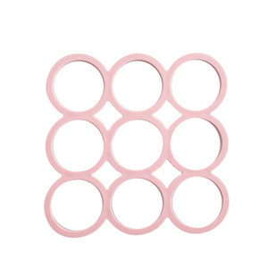 Round Silicone Honeycomb Heat Insulation Mat Pink And Gray Coaster For Pot Cup Table Anti Scalding Pad Household Kitchen Use - Product Image 5