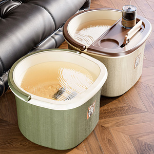 Cubo de Baño Portátil Cuadrado para el Hogar con Seis Ruedas y Bandeja de Almacenamiento - Product Image 5
