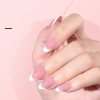 240 Uñas Postizas de Gel Suave Tipo Ataúd Francés, Uñas de Presión en Tonos Nude, Tipo Ataúd, Ballet y Almendra para Extensión