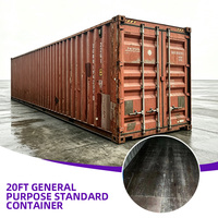 Conteneur maritime standard d'occasion de 20 pieds, conteneur de fret sec à usage général, coque pour stockage, projet de réaménagement personnalisé, ISO9001