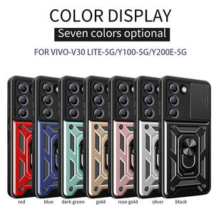 Funda Antigolpes para <span class=keywords><strong>vivo</strong></span> Y18 Y18e Y38 Y36 Y36i Y100 V30 <span class=keywords><strong>Y55</strong></span> Y51 Y35 Y17 Y17S Y16 con Protección de Lente de Cámara Deslizante y Soporte Trasero - Product Image 6