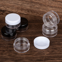 Vente en gros pas cher sur mesure rond 5 ml PS étui vide en plastique pour maquillage ombre à paupières pot de crème d'embouteillage de voyage réutilisable