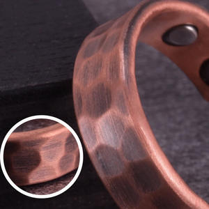 Tamanho personalizado Pure Copper Wedding Party Anniversary Jewelry Ring Estilo Clássico Punho Aberto para Arthritis Joint Pain Relief Melhor - Product Image 6