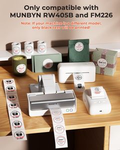 Etiquetas Redondas de Papel Térmico de Doble Color Rojo y Negro <span class=keywords><strong>MUNBYN</strong></span> RW405 para Escuelas, Negocios, Exposiciones y Supermercados, 150 Hojas/1 Rollo - Product Image 3