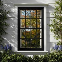 Fenêtre coulissante verticale à double vitrage à rupture de pont thermique insonorisée Sunnysky pour maison résidentielle, style américain, fenêtre à guillotine simple