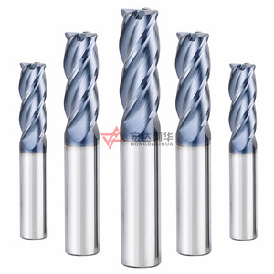 4 Nuten AlTin Coated Carbide Schaft fräser 45/55/65HRC <span class=keywords><strong>CNC</strong></span> Fräser ODM OEM Großhandel von Hunan - Product Image 4