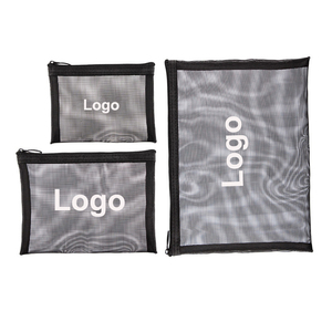 Biểu tượng tùy chỉnh rõ ràng <span class=keywords><strong>Nylon</strong></span> thư mục tập tin A5/A6 thư tài liệu Túi mỹ phẩm lưu trữ du lịch văn phòng nguồn cung cấp với lưới dây kéo Pouch - Product Image 1