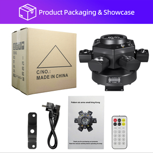 Luces de discoteca LED RGBW de 120W con <span class=keywords><strong>bola</strong></span> mágica de seis brazos, cabezal móvil con haz láser para fiestas, DMX512, iluminación de escenario para DJ - Product Image 4