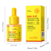 Acide Kojique Curcuma Collagène Éclaircissant Hydratant pour Atténuer les Taches Améliorer le Teint Terne du Visage 30ml