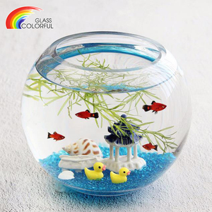 Peceras de Vidrio Soplado a Mano al por Mayor, Peceras Redondas Grandes de Vidrio Transparente con Tamaño Personalizado - Product Image 4