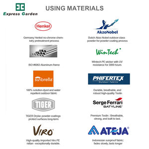 Juego de Sofás de Exterior de Aluminio Moderno y Lujoso para Jardín, Ecológico, Resistente a la Oxidación, Impermeable y Duradero, para Patio, Hotel o Villa - Product Image 6