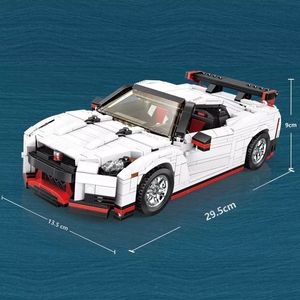 Cetakan KING 13104 mobil olahraga balap Super mainan set blok MOC balok bangunan partikel kecil untuk hadiah Natal anak-anak - Product Image 4