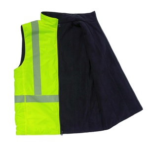Veste polaire sans manches haute visibilité personnalisée pour hommes veste polaire souple imperméable ANSI classe 2 haute visibilité pour gilet d'extérieur - Product Image 2