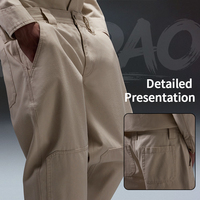 Celana Kerja Pria HUDAO Vintage Model Carpenter, Longgar, Kaki Lebar, Bahan Kanvas, Gaya Streetwear, Jeans Baggy
