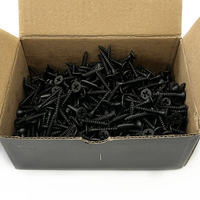Vis à cloison sèche à tête trompette phosphatée noire, pointe acérée, filetage grossier pour fixation sur montants métalliques