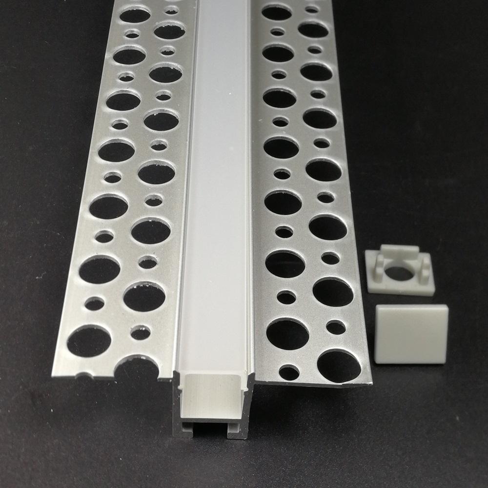 SDW141工厂价格干墙发光二极管铝型材53 * 18.5毫米发光二极管条