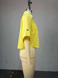 GX3077 Moda Estate 2025 Abbigliamento Femminile Boutique, Top con Mezza Manica, Collo a V Stampato, Camicetta Sexy da <span class=keywords><strong>Donna</strong></span>, <span class=keywords><strong>Camicia</strong></span> Casual - Product Image 3