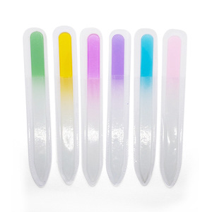 Productos superventas 2023 <span class=keywords><strong>lima</strong></span> de uñas de vidrio nano con logotipo personalizado de color arcoíris y empujador de cutículas <span class=keywords><strong>para</strong></span> uñas acrílicas - Product Image 1