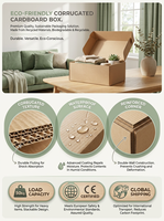 Papel Corrugado Ecológico de Materiales Reciclados, Personalizable para Entrega de Artículos Grandes y Pequeños, Ideal para Días Festivos