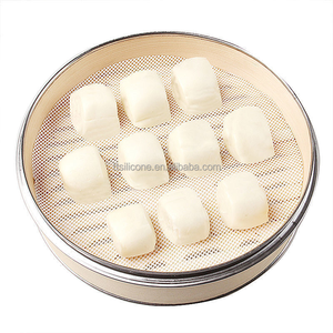 Doublures de panier à vapeur de qualité alimentaire de haute qualité tapis en maille tapis de vapeur en silicone antiadhésif pour boulettes - Product Image 5