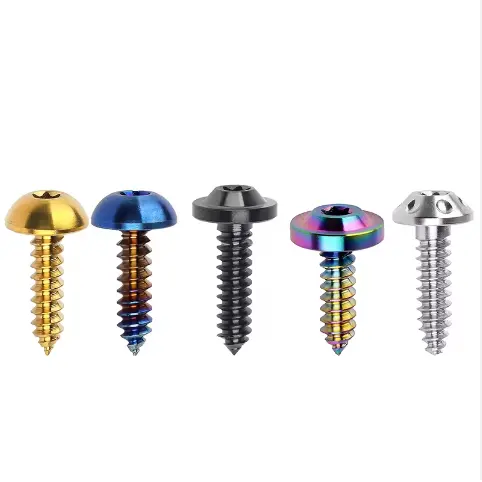 Wholesale Silver Plated GR5 Titanium Torx Head Self Tapping Shoulder Screws M4 M5 M6 motorcycle Pan