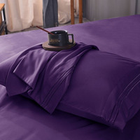 Drap de lit d'été en bambou pur naturel doux et doux, ensemble de literie en drap de lit en bambou lisse ultra soie
