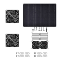 Ventilateur de ventilation pour maison d'animaux 12V 15W à énergie solaire, panneau photovoltaïque monocristallin en silicium, haute performance et écoénergétique