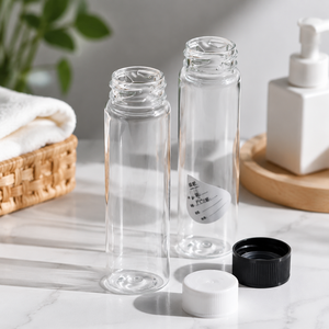 Tube en PET transparent de qualité alimentaire avec <span class=keywords><strong>bouchon</strong></span> à vis, tube à essai en plastique pour le stockage de bonbons, de sels de <span class=keywords><strong>bain</strong></span> et d'herbes - Product Image 1