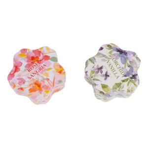 กล่องดีบุกทรงดอกไม้ลายสีน้ำสี่ฤดู ลดราคาพิเศษ สำหรับใส่ขนม ชา ช็อกโกแลต - Product Image 1