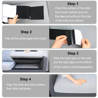 Bande Velcro Auto-Adhésive Double Face Robuste et Ultra-Resistante avec Adhésif 3M, Sangle à Crochets et Boucles, Serre-Câbles