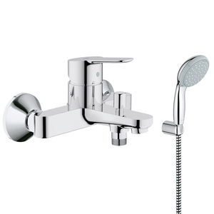 BAUEDGE Mélangeur de bain à levier unique chromé sans accessoires - Product Image 2