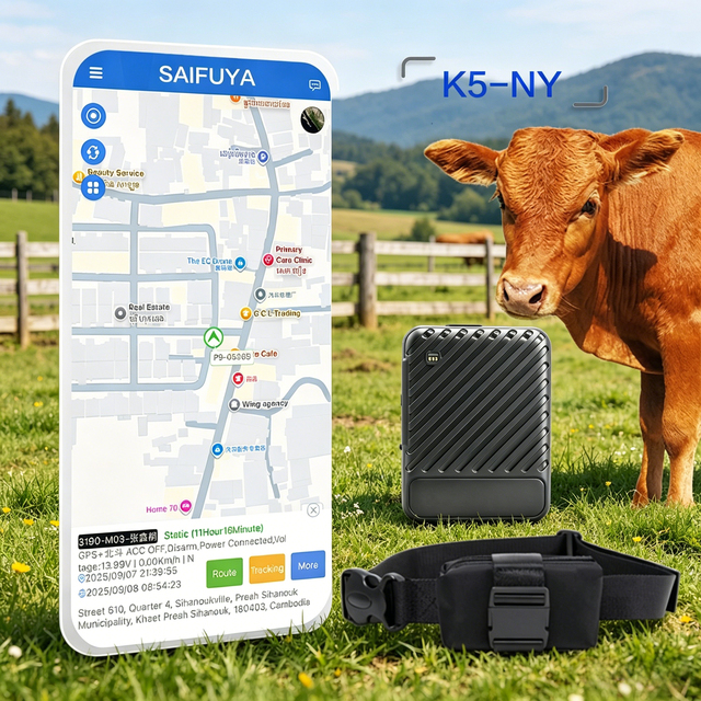 10000Ah Ultra-Long Standby Livestock GPS Tracker 1 Year Prevent Wandering Simplify Cattle/Sheep Management All-Terrain GPRS PC