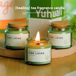 Bougie de cire de soja de luxe en gros bouteille d'aromathérapie créative <span class=keywords><strong>à</strong></span> la main <span class=keywords><strong>bouchon</strong></span> en <span class=keywords><strong>bois</strong></span> sans fumée 68 degrés fondant la Saint-Valentin - Product Image 3