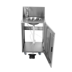 Fregadero Portátil Comercial para Lavado de Manos, Fregadero de Acero Inoxidable con Pedal y Tanque de Agua, Agua Fría y Caliente para Catering al Aire Libre - Product Image 5