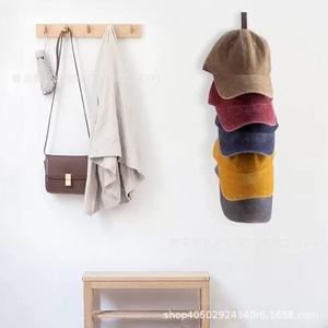 Wooden Hat Rack Wall Mounted 5 <b>Hooks</b> 15.35inch Solid <b>Wood</b> <b>Coat</b> Rack For Bedroom Wardrobe Door Storage Organizer - Product Image 4