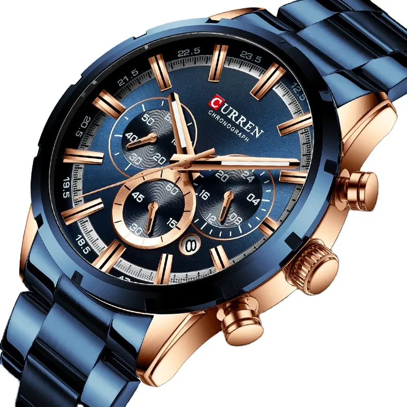 Curren 8355 OEM Custom Logo Classic Fashion Sport Reloj watch Multifunction Mens Wrist Quartz Watches For Men