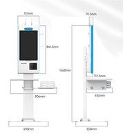 Terminaux de paiement en libre-service, appareils multifonctions utilisés pour la lecture de codes, les paiements et l'impression de reçus, supermarchés.