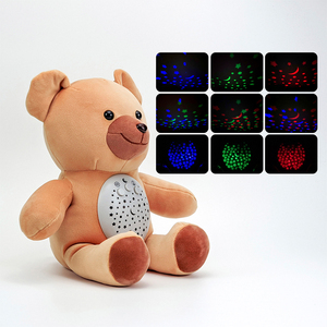 Animaux en peluche musicaux Jouet en peluche ours pour bébé avec machine à bruit blanc Projecteur Musique apaisante - Product Image 5