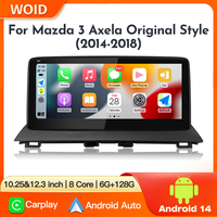 Autoradio Android 14 GPS Navigation Lecteur multimédia Vidéo Écran stéréo pour Mazda 3 Axela 2014 - 2018 Carplay Auto 4G DSP