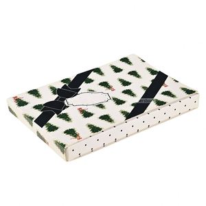 Caja de Regalo Rígida de Diseño Personalizado con Cinta, Patrón de Árbol de Navidad, Cartón Rectangular, Empaque de Alta Gama para Regalos y Manualidades - Product Image 5