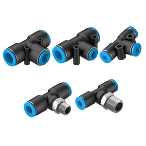 FESTOs QST Male Thread Elbow <b>Quick</b> Plug <b>Connector</b> Push-in Air Hose Fitting Industrial Pneumatic Tubing Joint for Automated Equip - Product Image 1