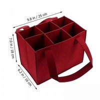 Logo personnalisable en gros tissu polyester rouge Minion une porte-bouteille accessoires de décoration de table à vin de Noël sacs-cadeaux