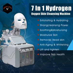Portable 7 en 1 hydra aqua peel diamante eau microdermabrasion jet d'oxygène peel hydro spa machine faciale