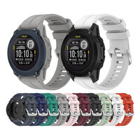 Bracelet en silicone de 22 mm avec boucle en acier, réglable, universel pour montres Garmin Descent G1/ Forerunner 745 945 935