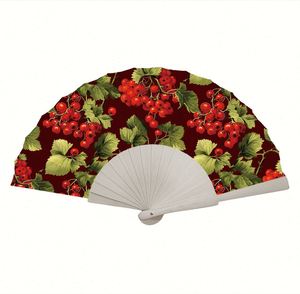 Wholesale High Promotional Folding Paper/Fabric Quality Custom Printed Logo Plastic Hand Held Fan Printed Fans - Product Image 2