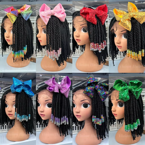 Fujia, coleta trenzada para niños personalizada con cuentas y pajarita, accesorio para el cabello, caja de trenzas para niñas - Product Image 2