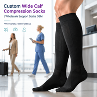 Chaussettes de compression à mollets larges pour le voyage, disponibles en gros, commandes personnalisées, avec grip, avis clients