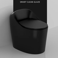 WC monobloc en céramique de couleur rouge mat au design moderne, siphon en S, sanitaire pour hôtel