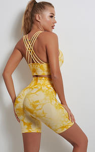 Seamless Tie Dry <b>Women's</b> Yoga Leggings Moisture Wicking Water Resistant Active Stretch Plaid <b>Pattern</b> Spandex/Nylon Fitness Gym - Product Image 5